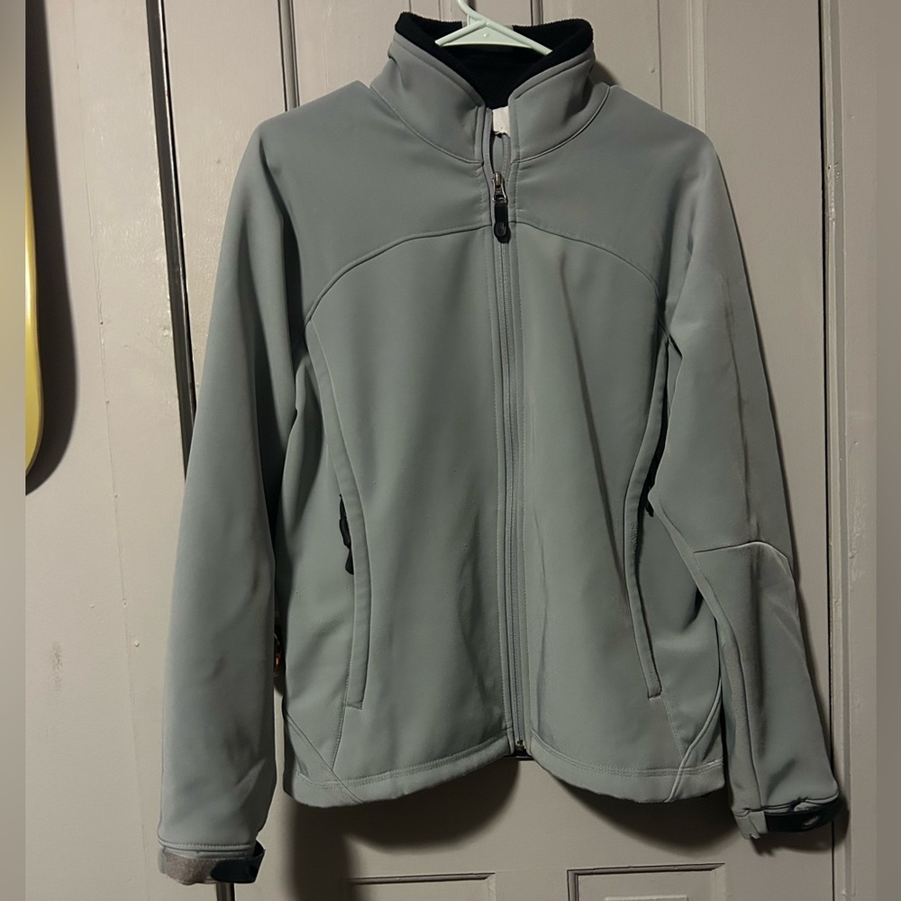 Teva Softshell Jacket Men’s Small Gray Fleece Lined Zip Up (Fits Women’s M)